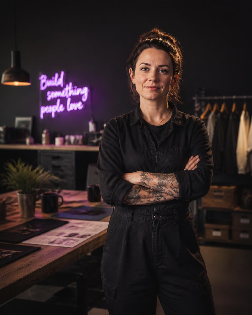 Business owner using AgentiCRM in her studio